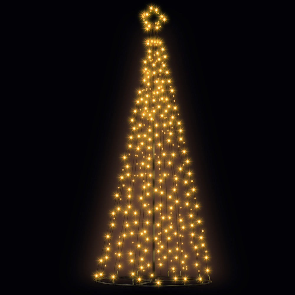 Jingle Jollys Solar Christmas Tree 3.6M LED Xmas 8 Light Modes Warm White Fast shipping On sale