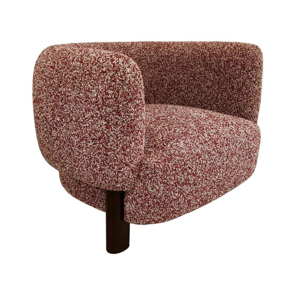 Jinni Textured Fabric Occasional Armchair Accent Lounge Chair Paprika Fast shipping On sale