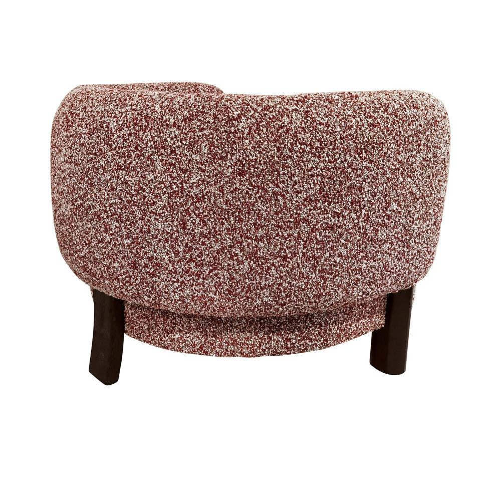 Jinni Textured Fabric Occasional Armchair Accent Lounge Chair Paprika Fast shipping On sale