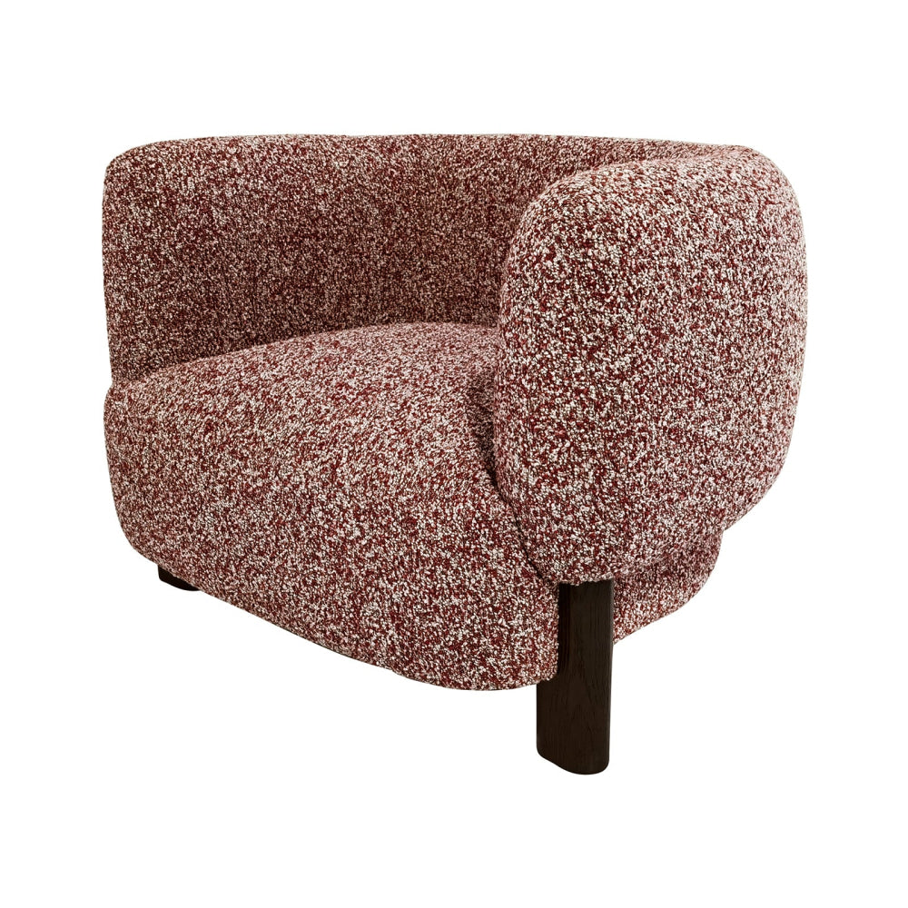 Jinni Textured Fabric Occasional Armchair Accent Lounge Chair Paprika Fast shipping On sale