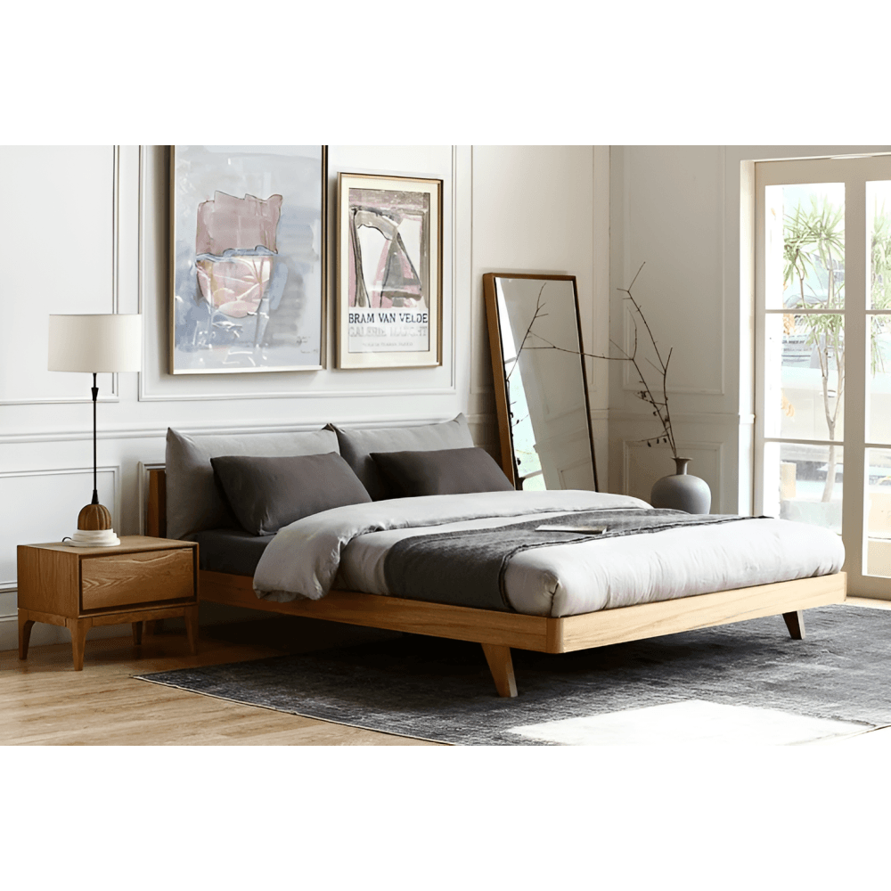 Jolene Danish Wooden Bed Frame W/ Headboard Pillows King Size Fast shipping On sale