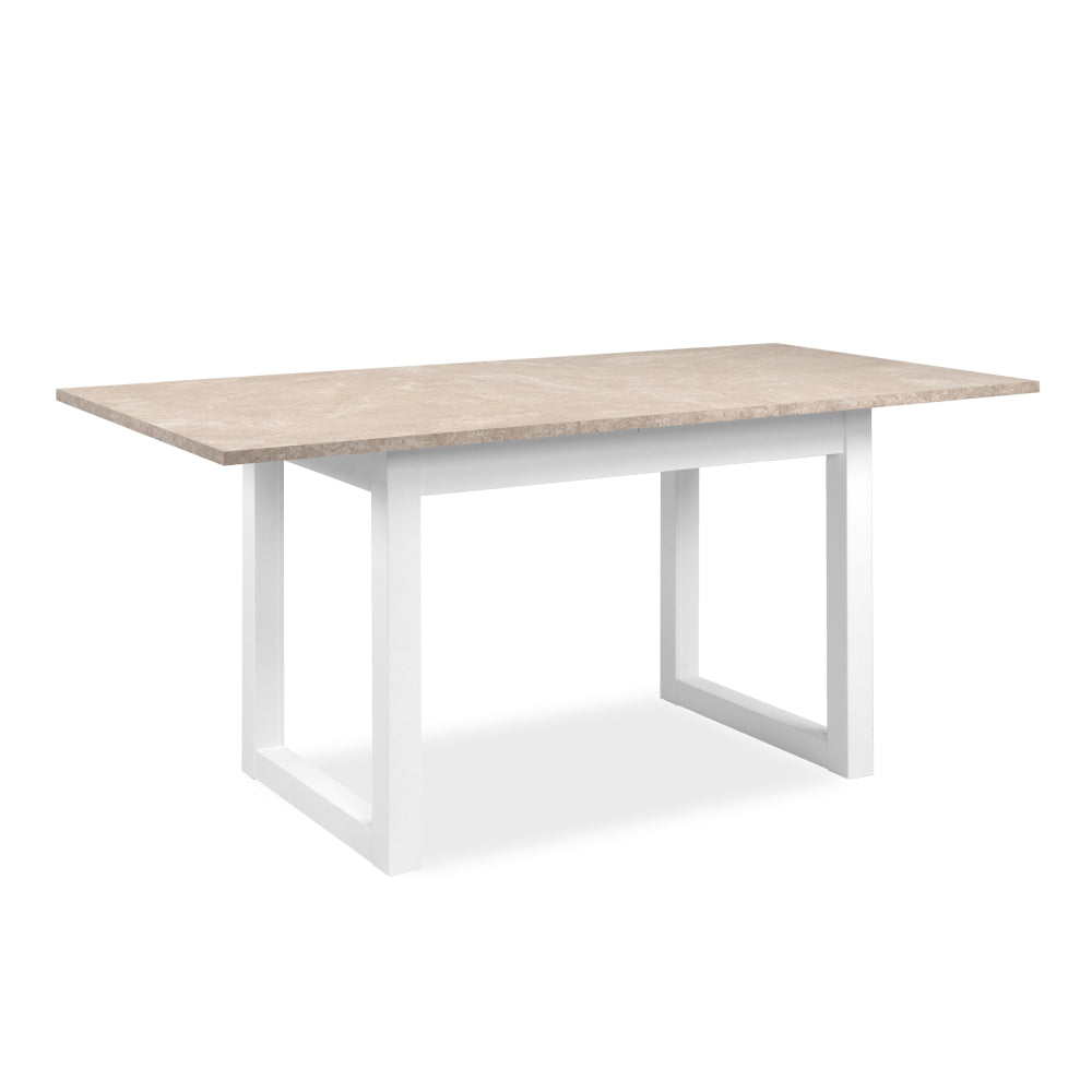 Jose Wooden Extendable Rectangular Kitchen Dining Table 160-200cm Sandstone/White Fast shipping On sale