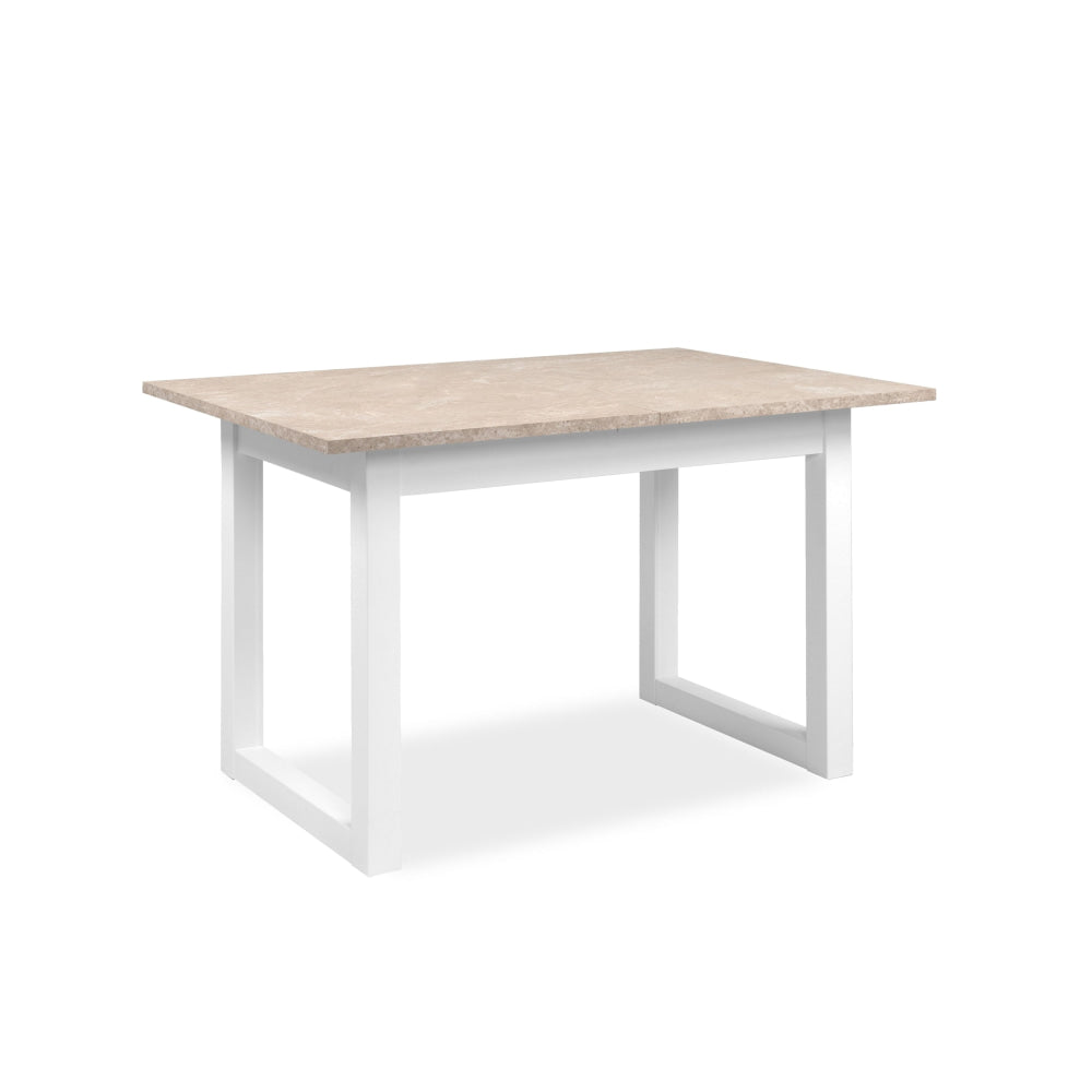 Jose Wooden Extendable Rectangular Kitchen Dining Table 160-200cm Sandstone/White Fast shipping On sale