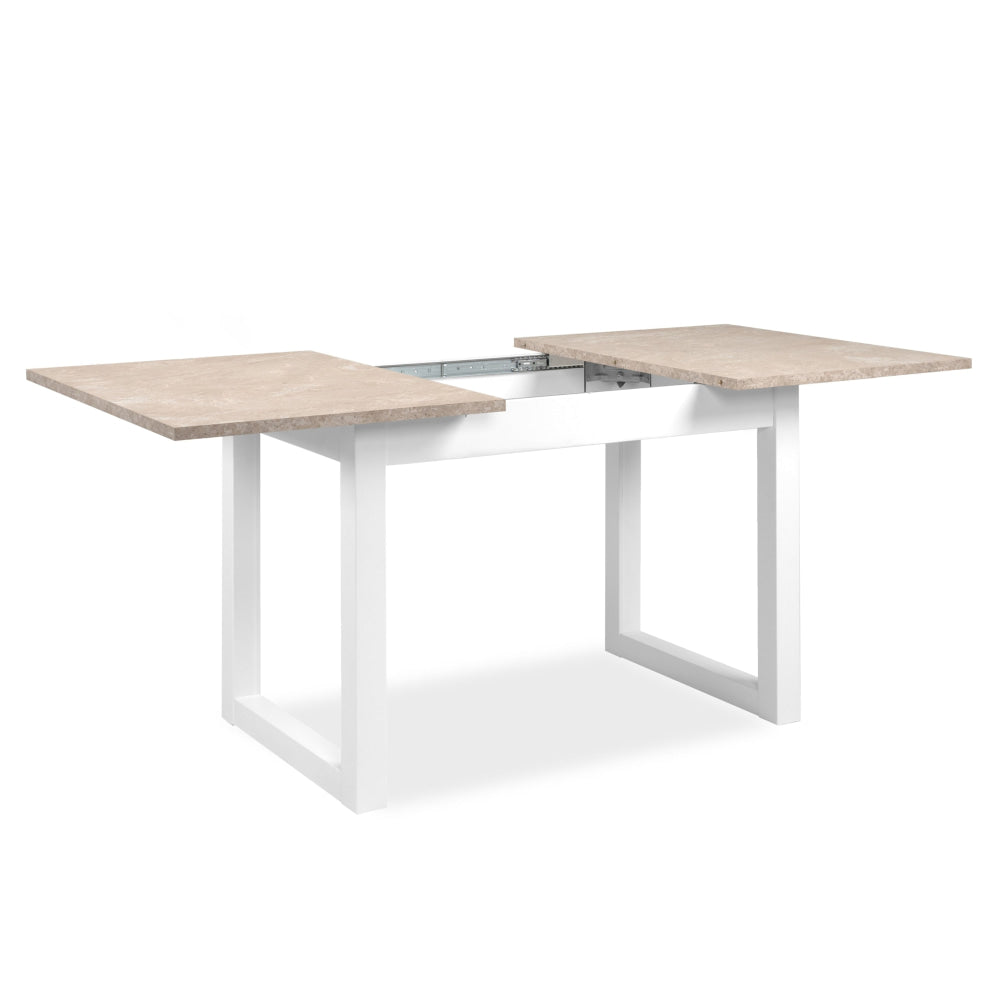 Jose Wooden Extendable Rectangular Kitchen Dining Table 160-200cm Sandstone/White Fast shipping On sale