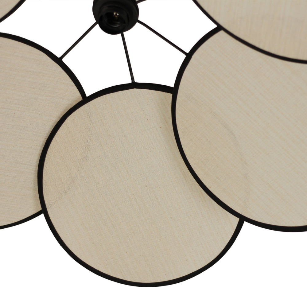 Kael Modern Flower Shape Fabric Shade Pendant Light Lamp Beige Fast shipping On sale