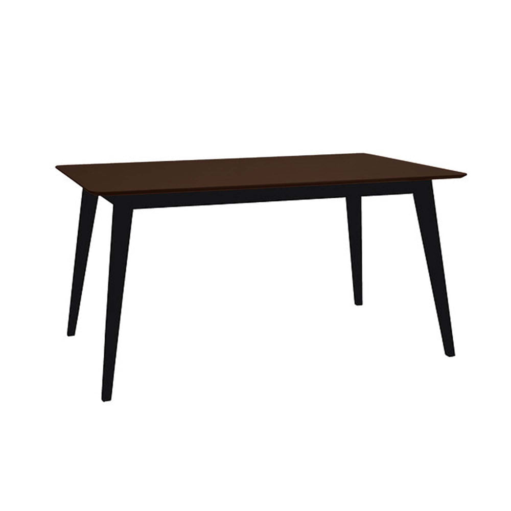 Kanaka Wooden Rectangular Kitchen Dining Table 140cm Walnut/Black Fast shipping On sale