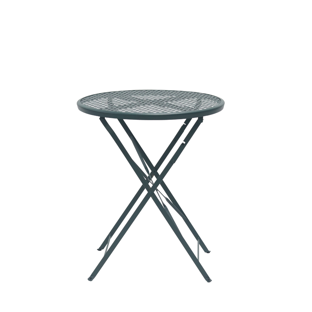 Kara Antirust Treatment Metal Outdoor Small Dining Table 60cm Forest Fast shipping On sale