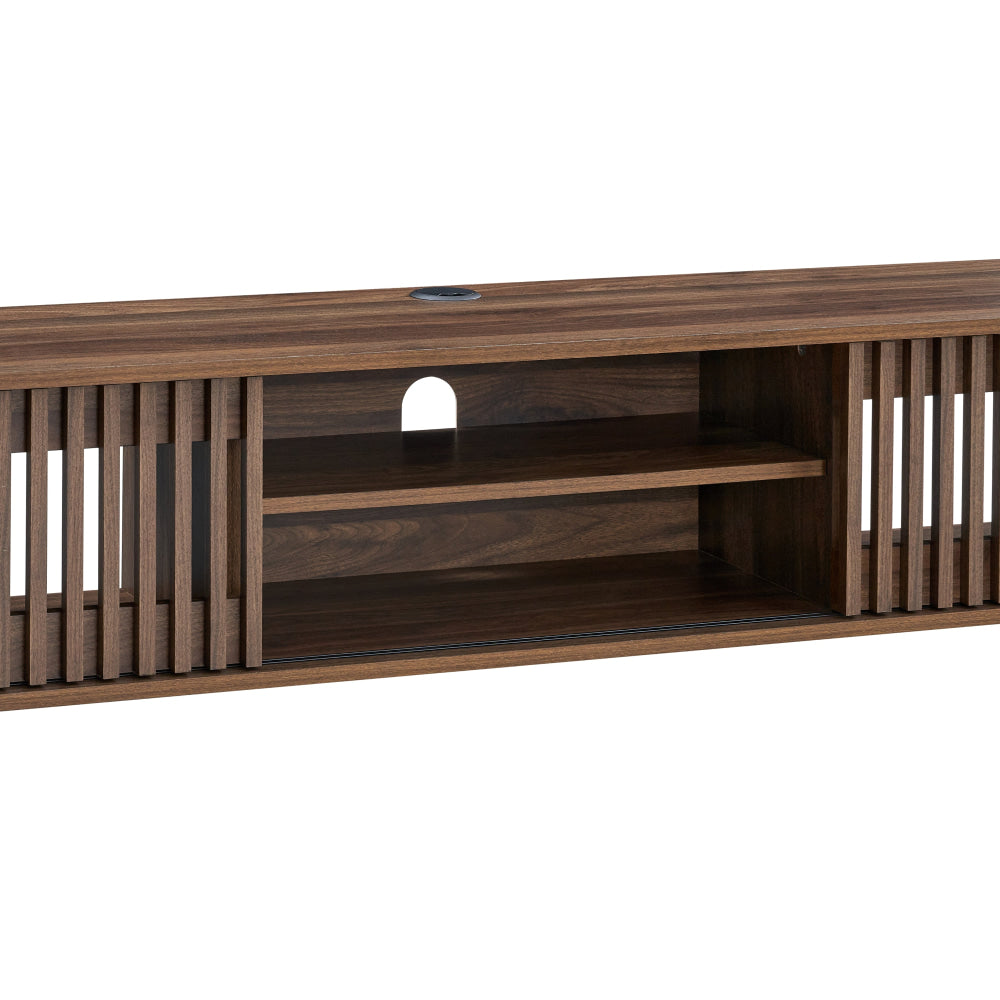 Kassy Wooden Wall mount Floating Entertainment Unit TV Stand 180cm 2 Doors Walnut Fast shipping On sale