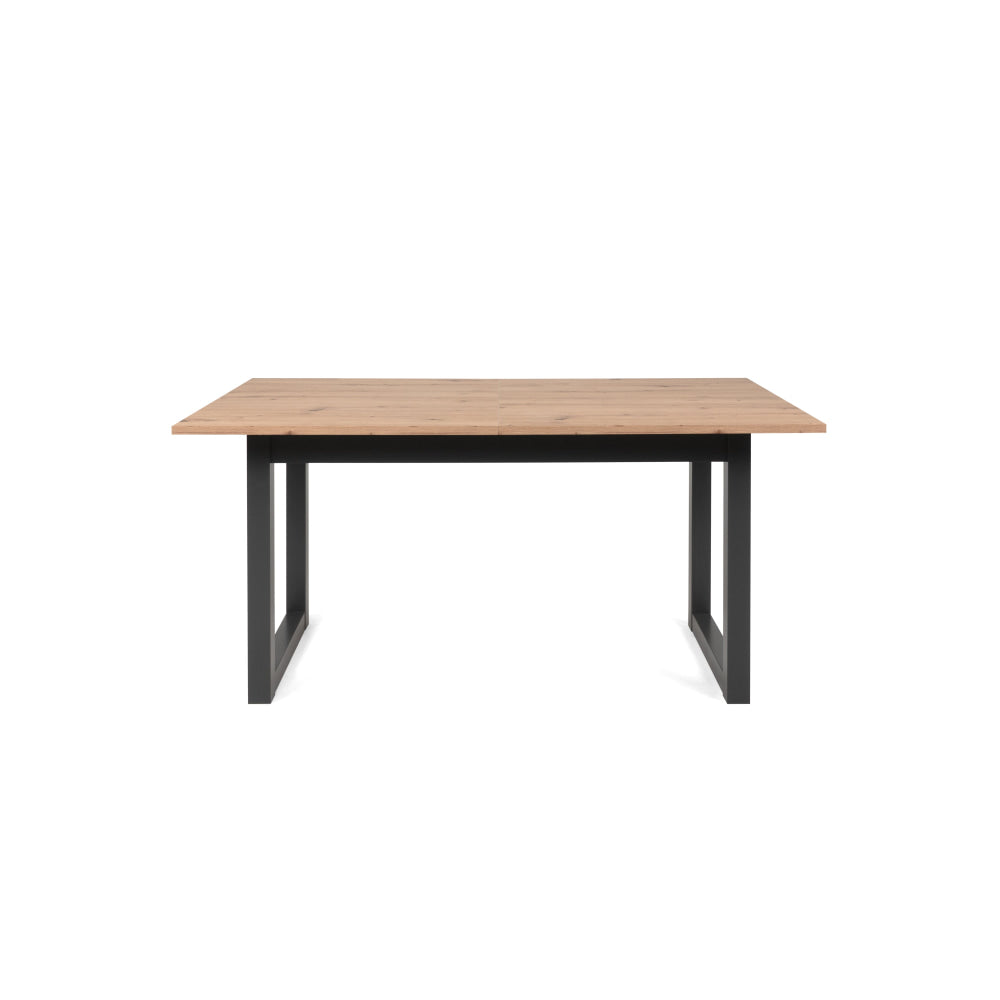 Kavita Modern wooden Extendable Rectangular Kitchen Dining Table 160-200cm Oak/Black Fast shipping On sale