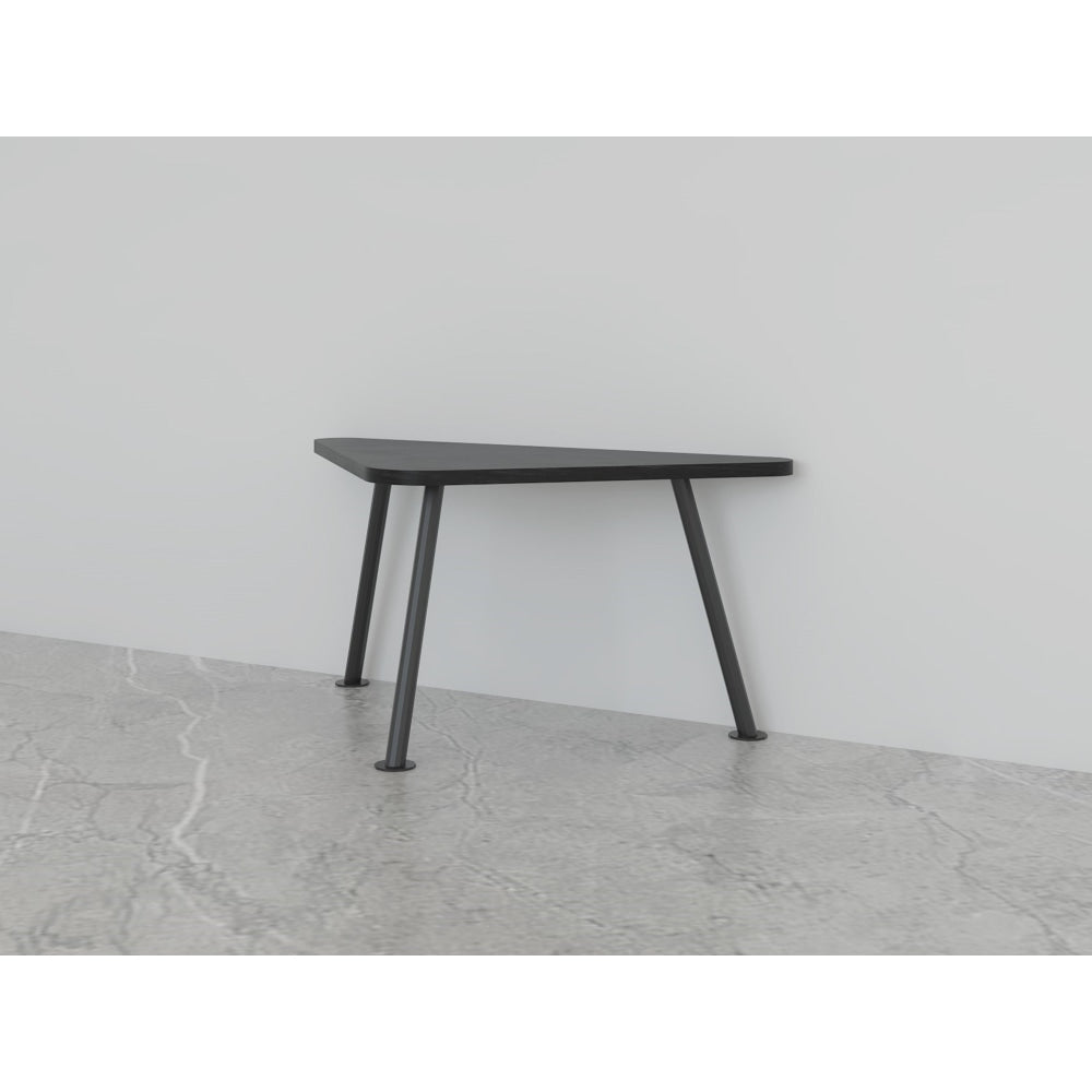 Kenney Modern Scandinavian Small Triangle Wooden Coffee - Black table Fast shipping On sale