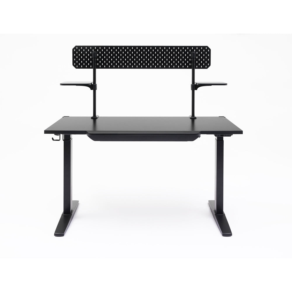 Keroes RGB Lighting Duo Motor Electric Sit & Stand Computer Office Desk 140cm Adjustable Pegboard Hutch Fast shipping On sale