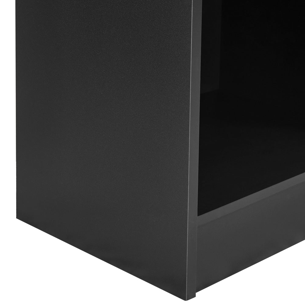 Keto Modern 6-Tier Wooden Bookcase Display Shelf Narrow - Black Fast shipping On sale