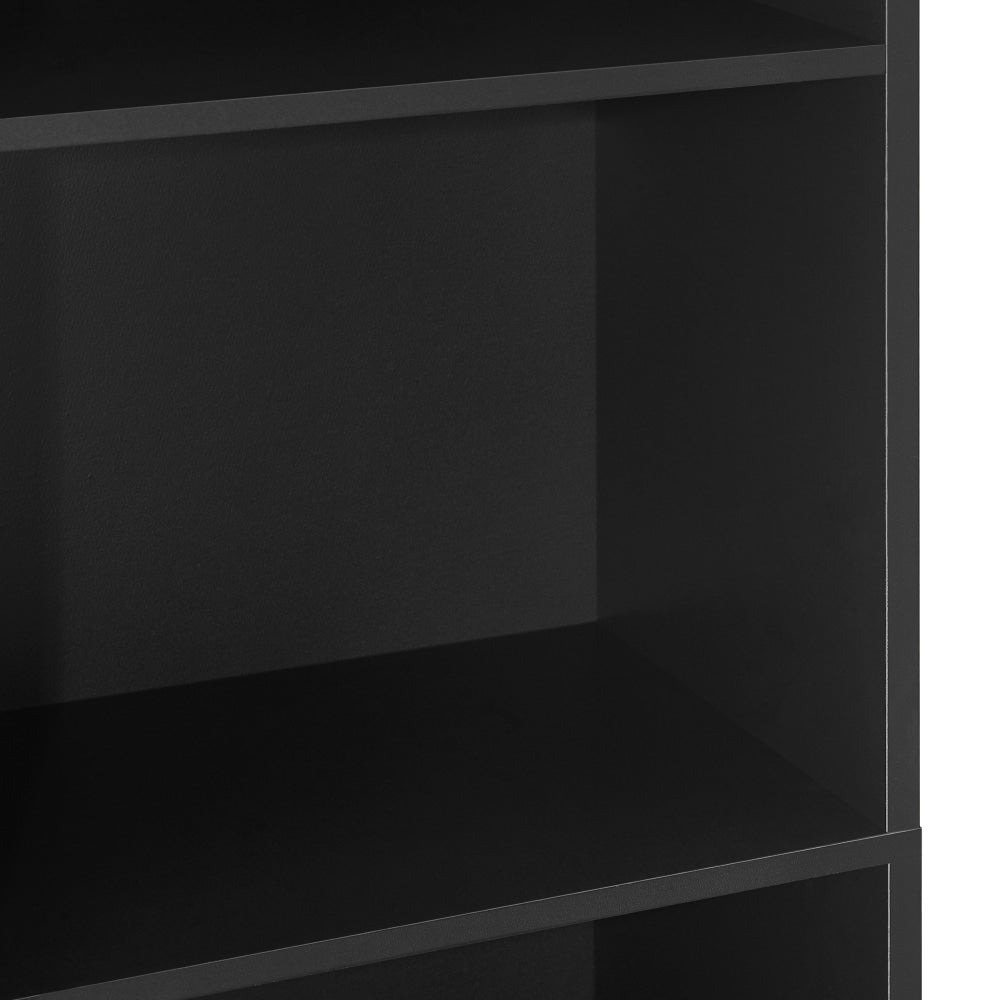 Keto Modern 6-Tier Wooden Bookcase Display Shelf Narrow - Black Fast shipping On sale