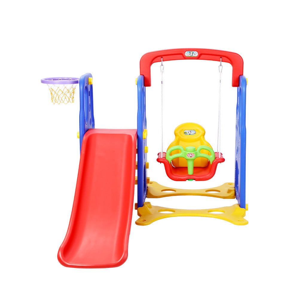 Kids 3-in-1 Slide Swing with Basketball Hoop Toddler Outdoor Indoor Play Furniture Fast shipping On sale
