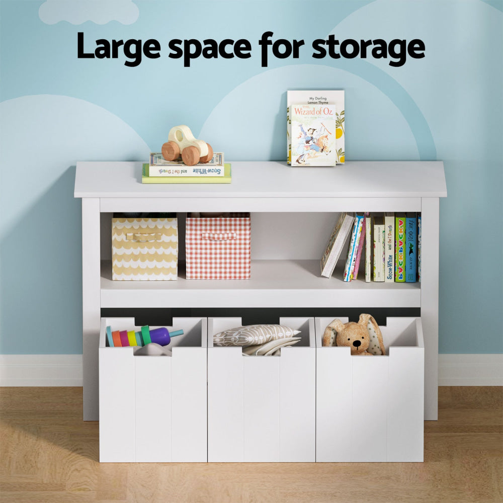 Kids Bookshelf 3 Drawers Storage Children Bookcase Toy Organiser Display Furniture Fast shipping On sale