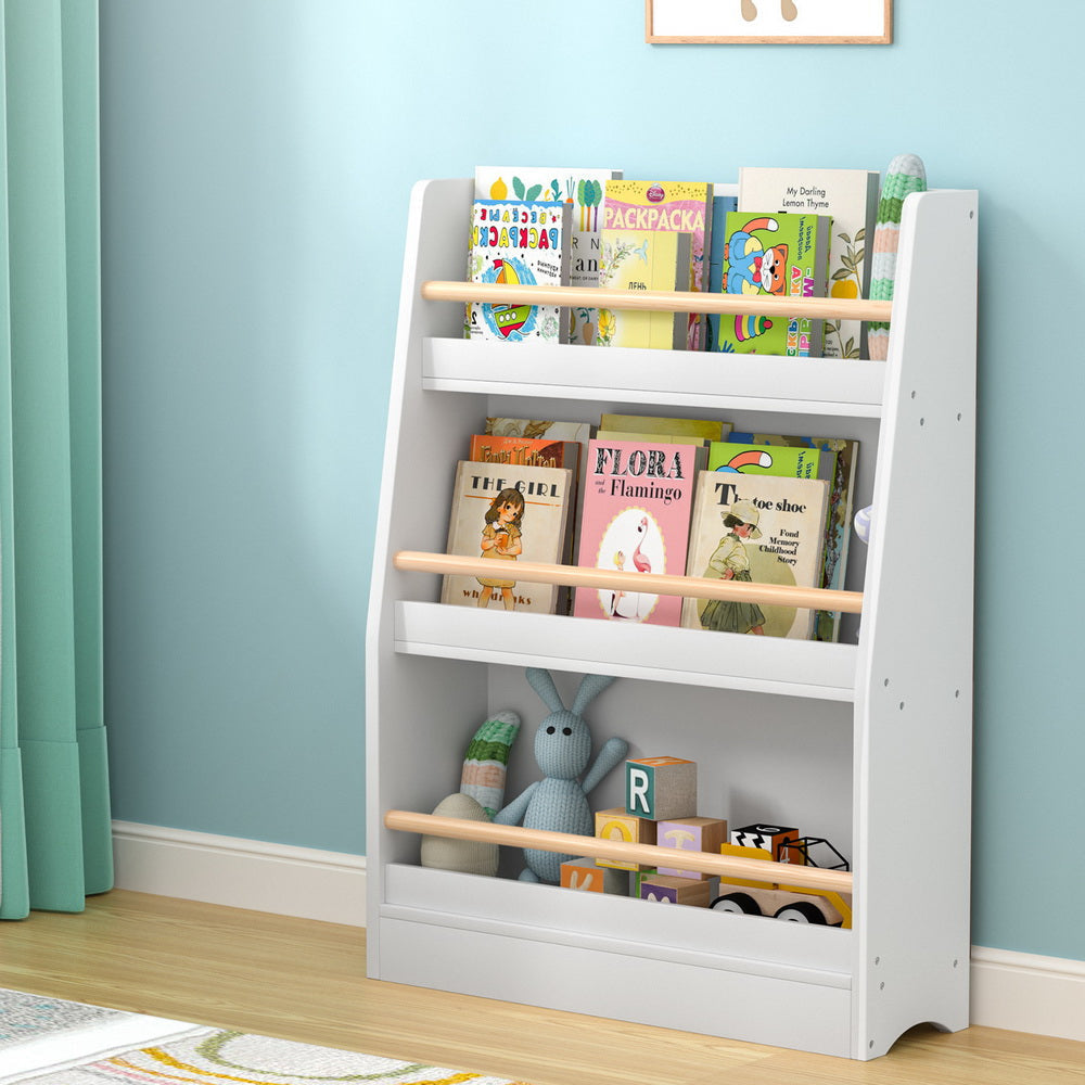 Kids Bookshelf 3 Tiers Storage Children Bookcase Organiser Display Shelf Furniture Fast shipping On sale