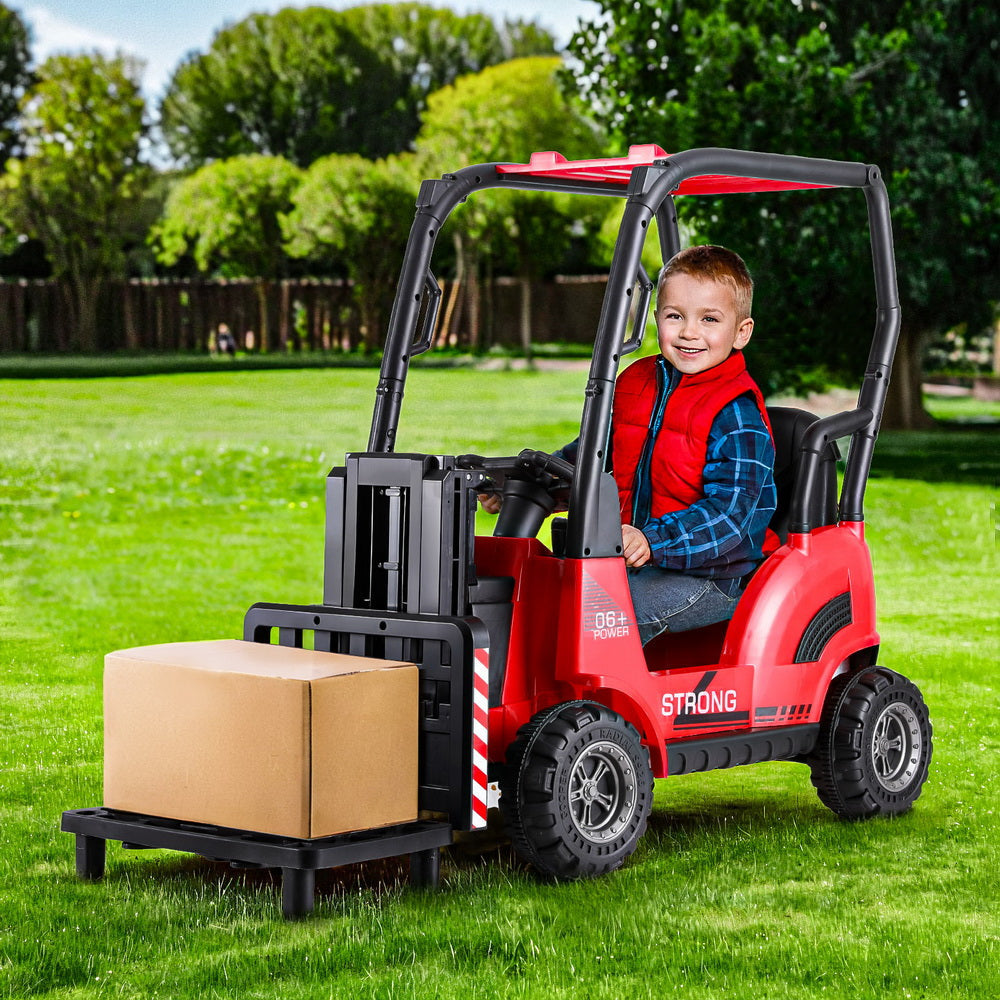 Kids Electric Ride On Car Forklift Loader Toys Cars Horn Remote 12V Red Fast shipping sale