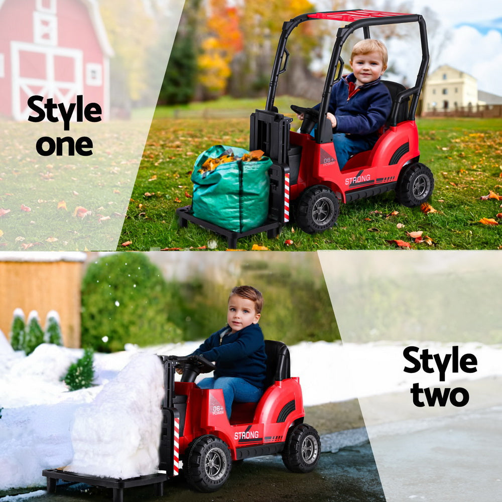 Kids Electric Ride On Car Forklift Loader Toys Cars Horn Remote 12V Red Fast shipping sale