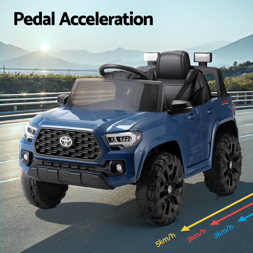 Kids Electric Ride On Car Toyota Tacoma Off Road Jeep Toy Cars Remote 12V Blue Fast shipping sale