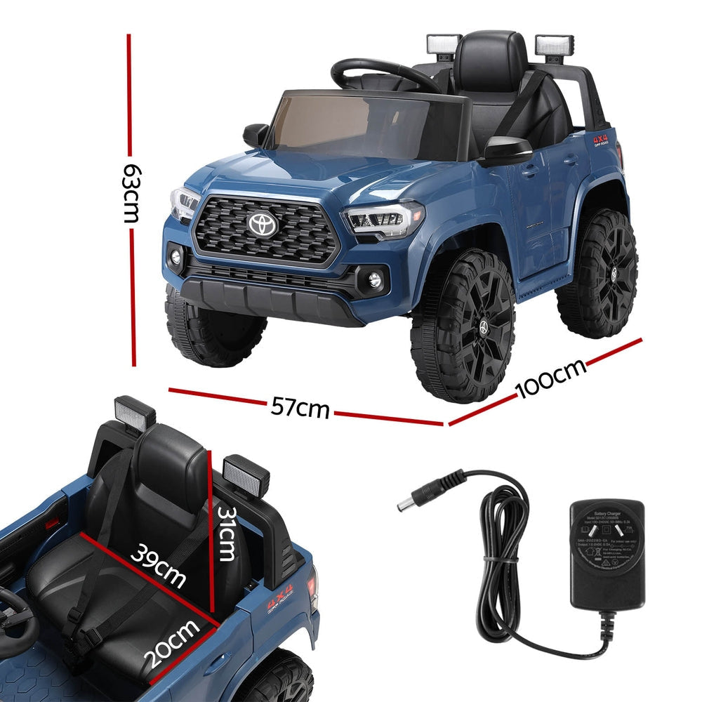 Kids Electric Ride On Car Toyota Tacoma Off Road Jeep Toy Cars Remote 12V Blue Fast shipping sale