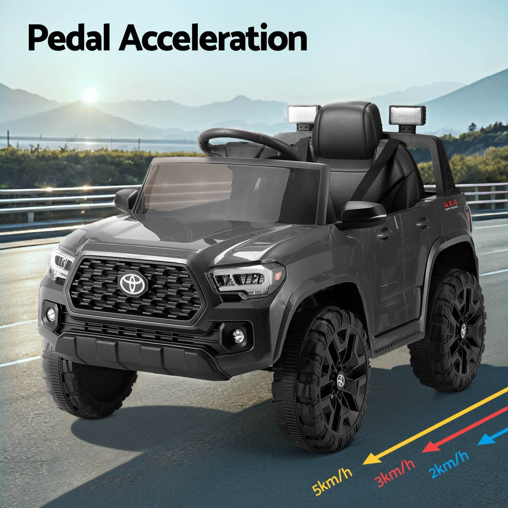 Kids Electric Ride On Car Toyota Tacoma Off Road Jeep Toy Cars Remote 12V Grey Fast shipping sale