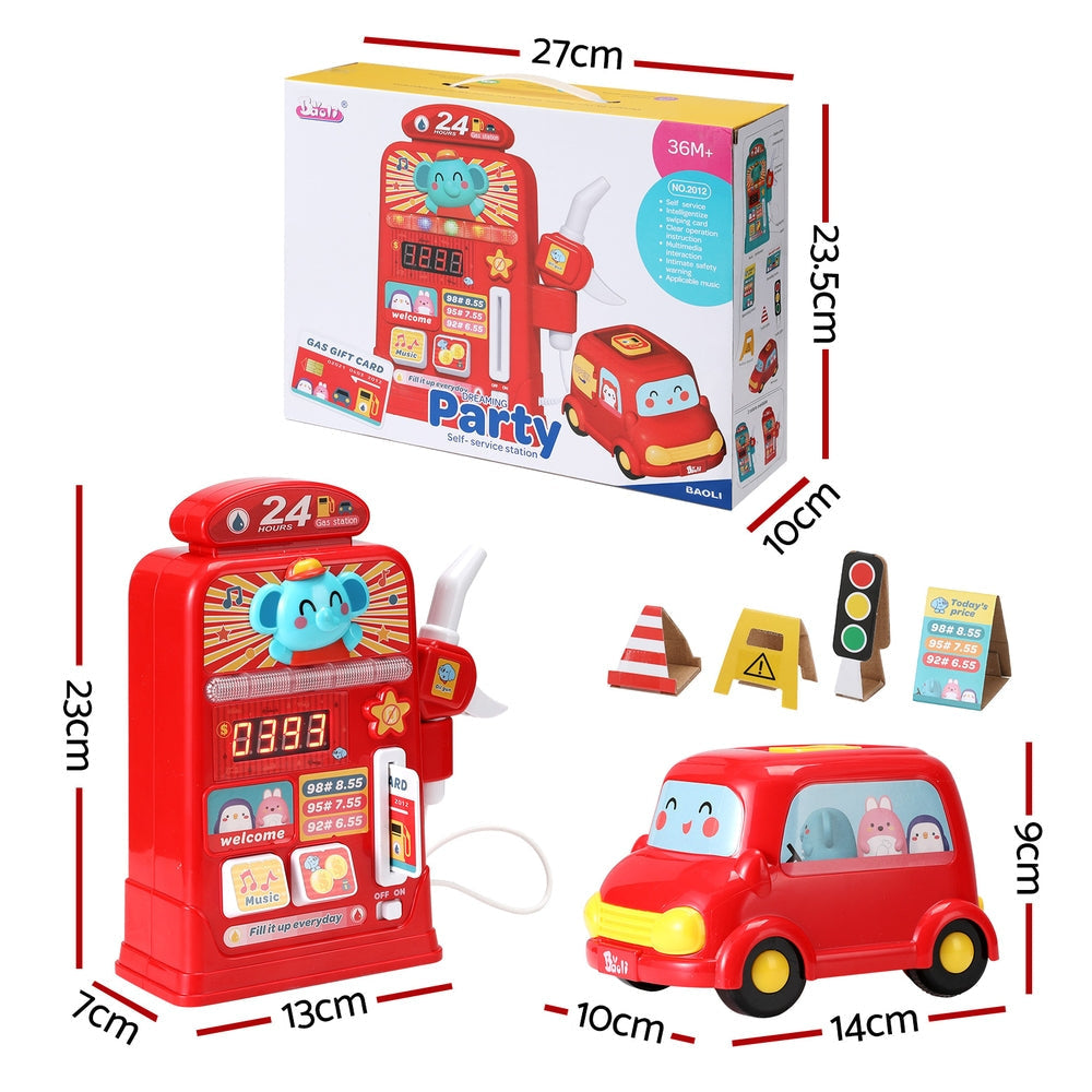 Kids Gas Petrol Station Pumper Pretend Play Toys Car Music Card Playset Fast shipping On sale