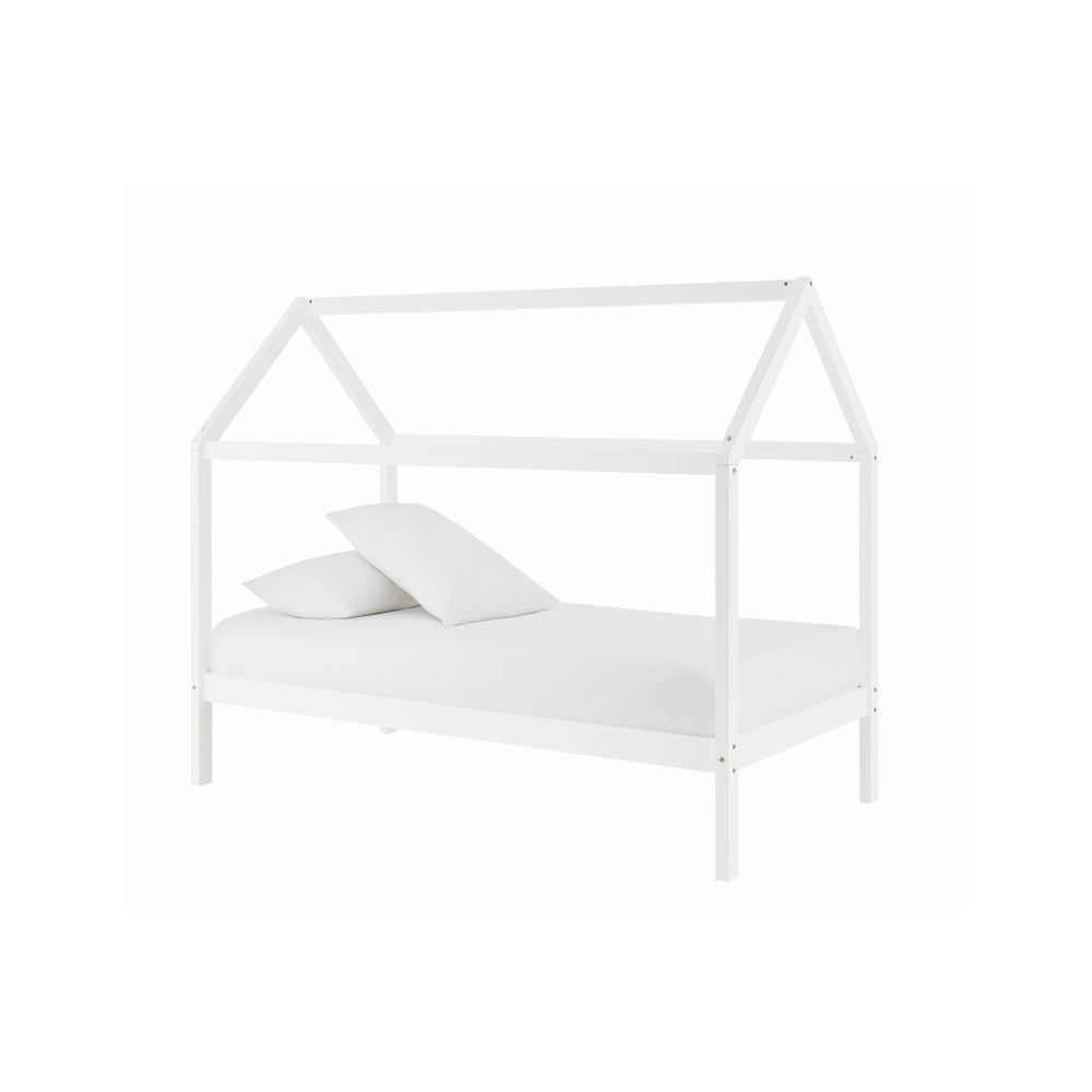 Kids House Wooden Bed Frame White Furniture Fast shipping On sale