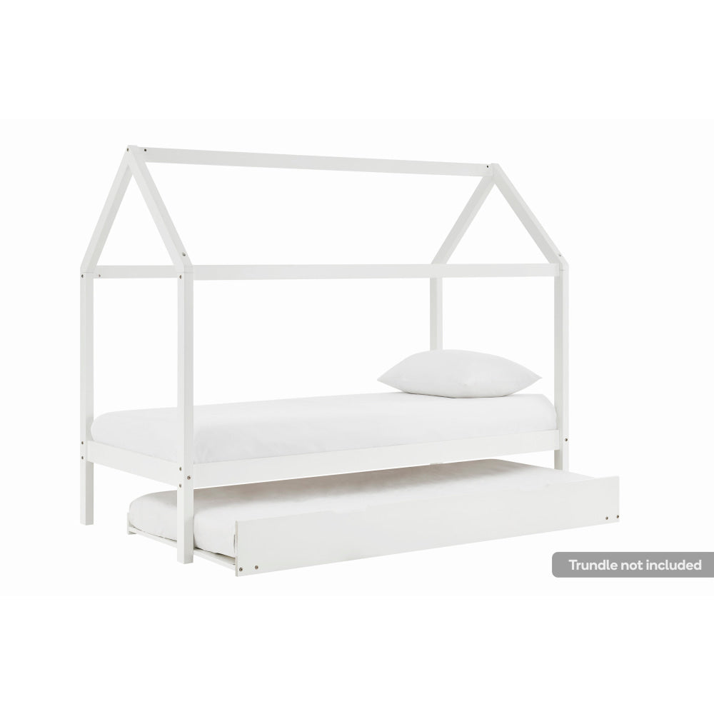 Kids House Wooden Bed Frame White Furniture Fast shipping On sale