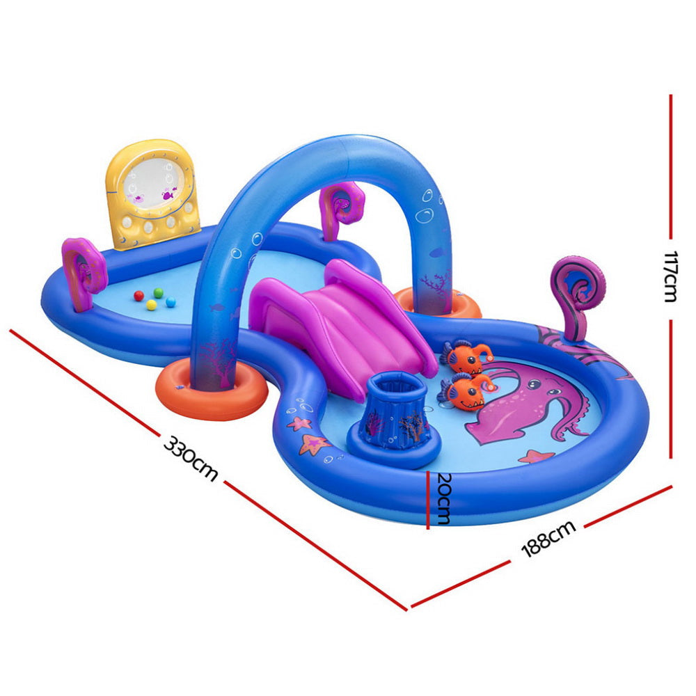 Bulk Inflatable Pool Toys Momentous Living - Kids Inflatable Play Splash Pool with Slide Ball ...