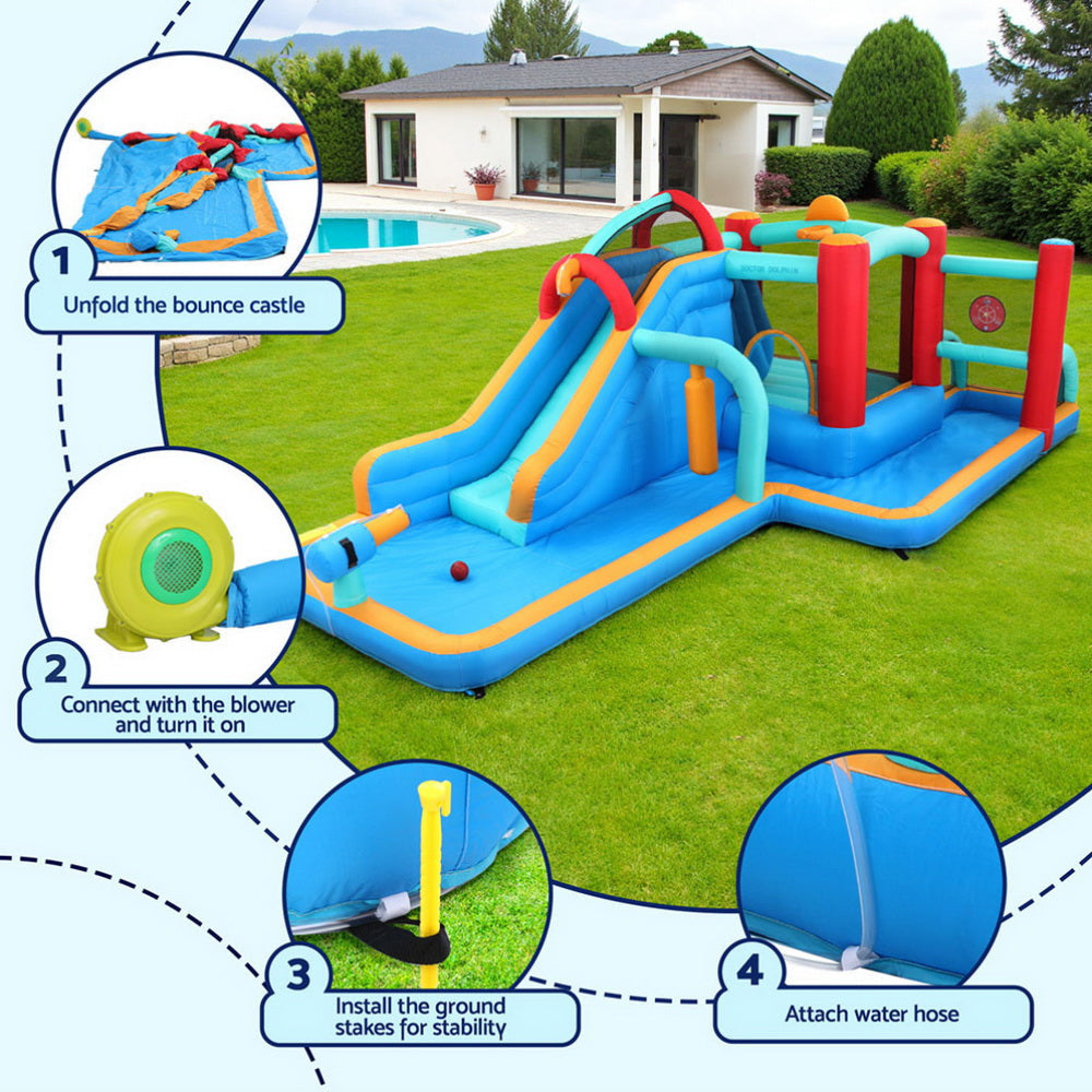 Momentous Living - Kids Inflatable Water Slide Splash Pool Park Jumping ...