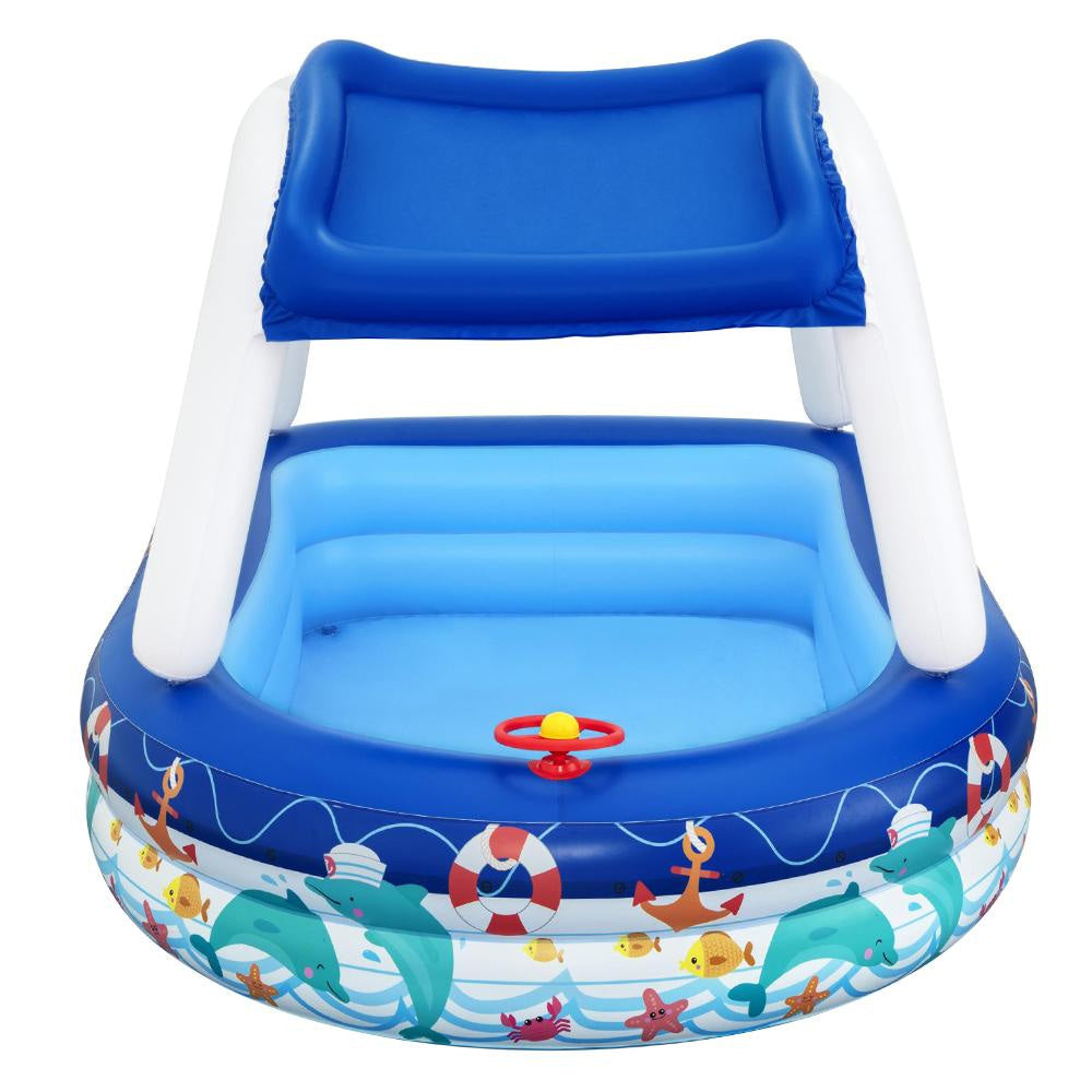 Kids Play Pools Above Ground Inflatable Swimming Pool Canopy Sunshade & Spa Fast shipping On sale