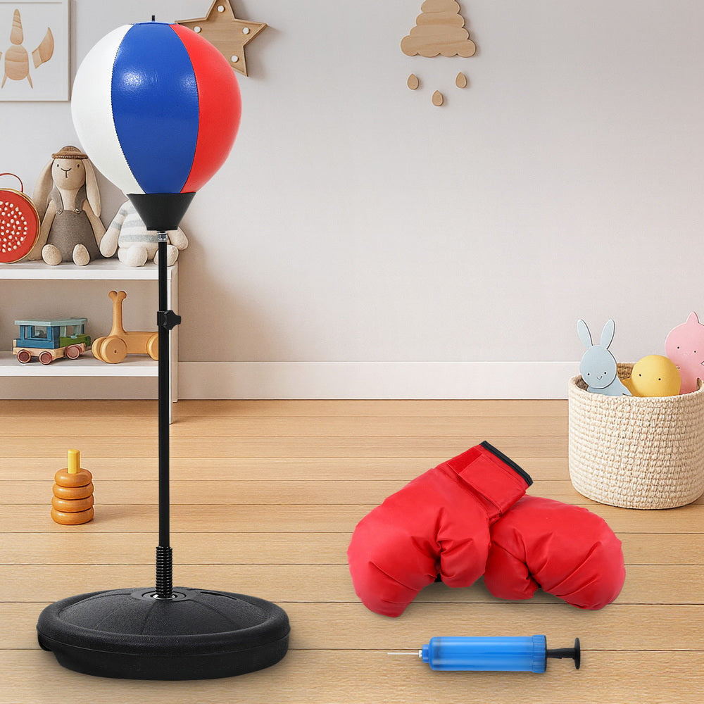 Kids Punching Bag Stand Set Adjustable 76-112cm with Gloves & Pump Sports Fitness Fast shipping On sale