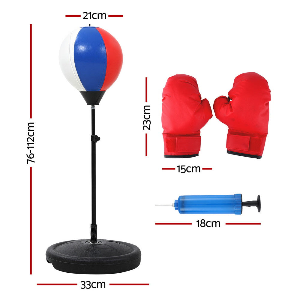 Kids Punching Bag Stand Set Adjustable 76-112cm with Gloves & Pump Sports Fitness Fast shipping On sale