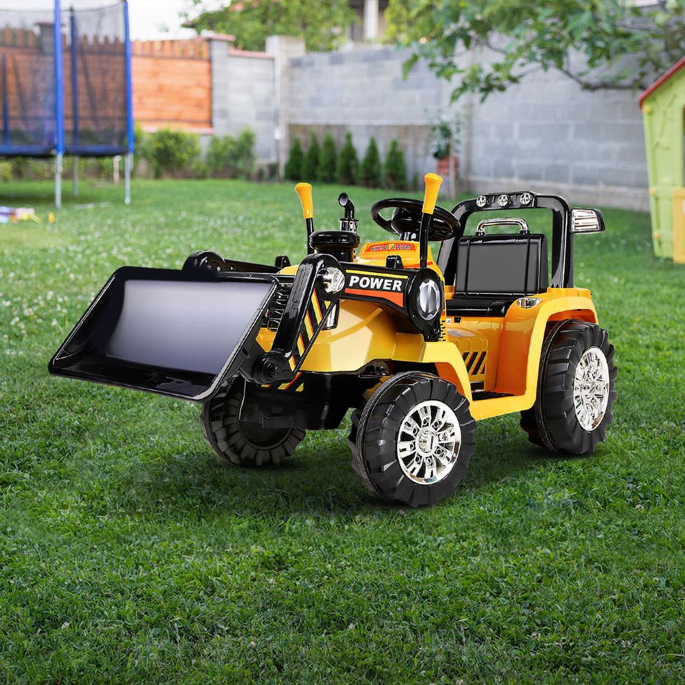 Kids Ride On Bulldozer Digger Electric Car Yellow Fast shipping sale
