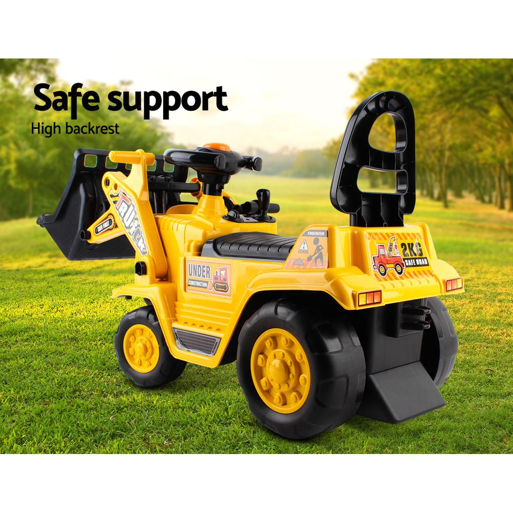 Kids Ride On Bulldozer - Yellow Fast shipping sale