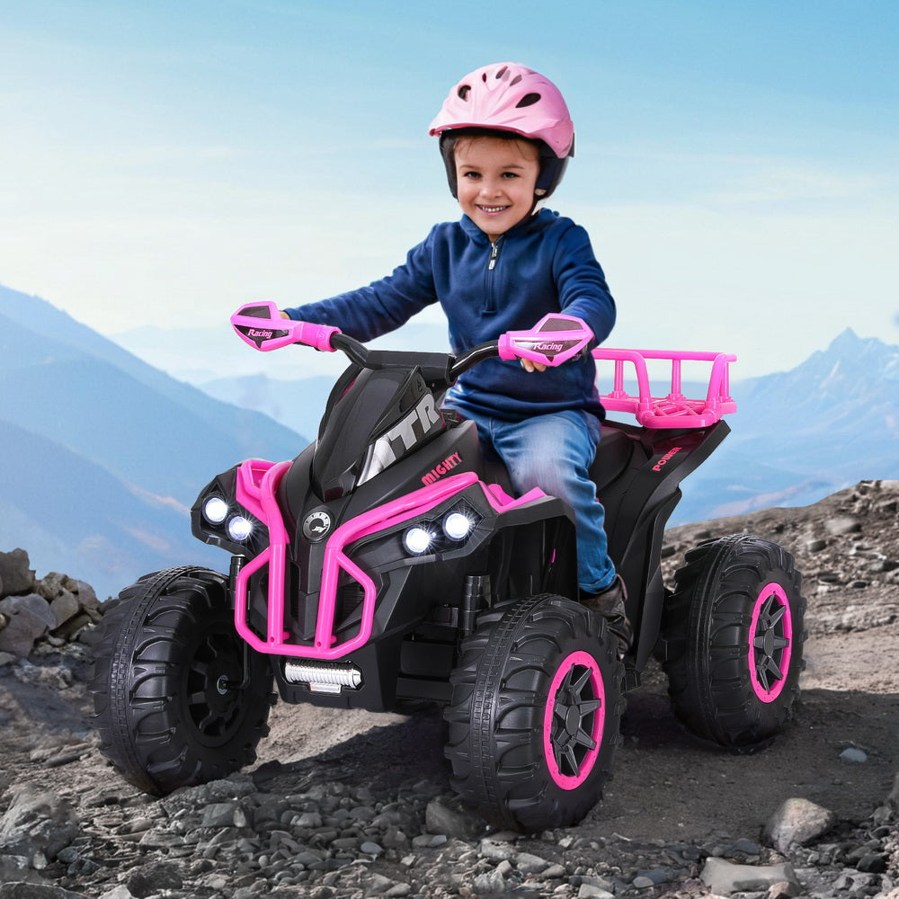 Kids Ride On Car ATV Quad Motorbike Storage Rack Electric Toys 12V Pink Fast shipping sale