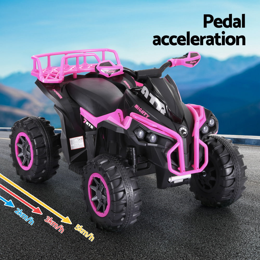 Kids Ride On Car ATV Quad Motorbike Storage Rack Electric Toys 12V Pink Fast shipping sale