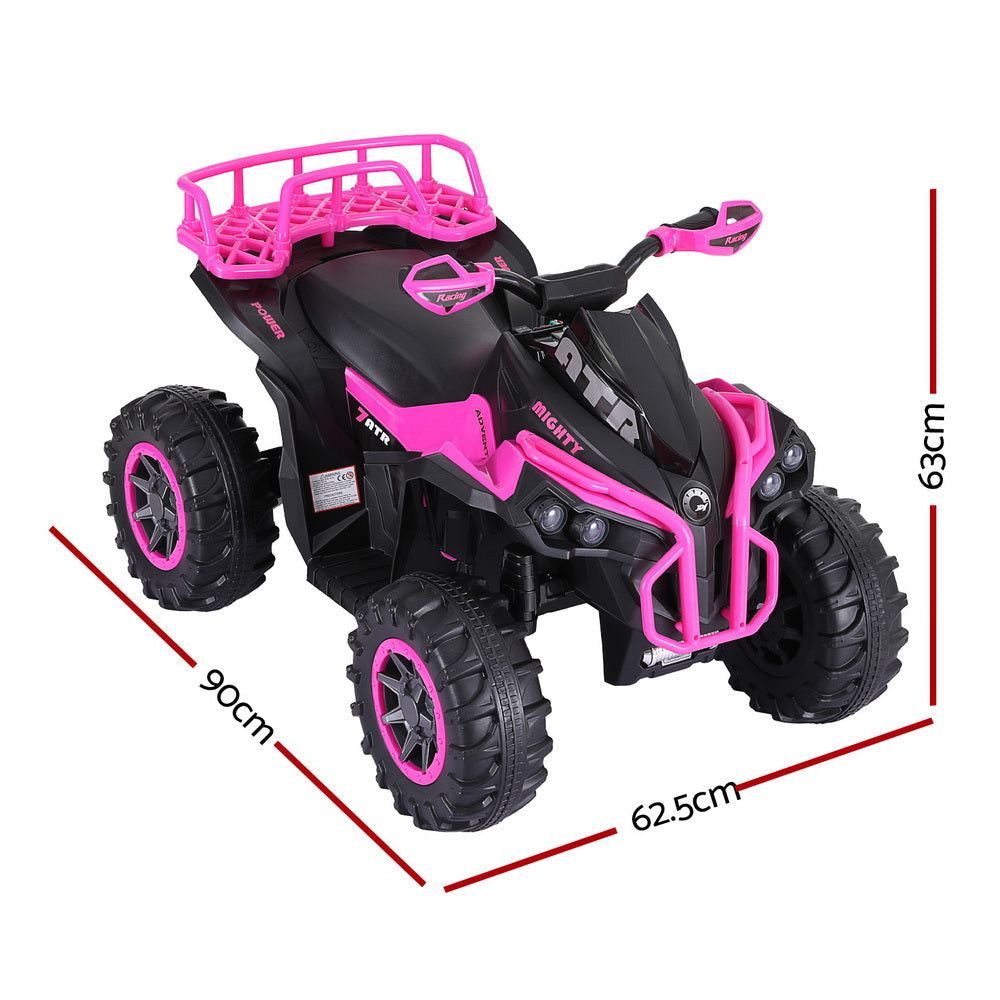 Kids Ride On Car ATV Quad Motorbike Storage Rack Electric Toys 12V Pink Fast shipping sale