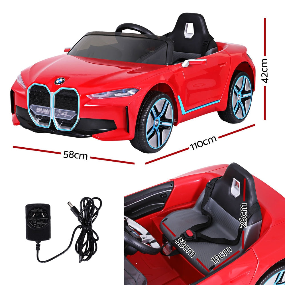 Kids Ride On Car BMW Licensed I4 Sports Remote Control Electric Toys 12V Red Fast shipping sale