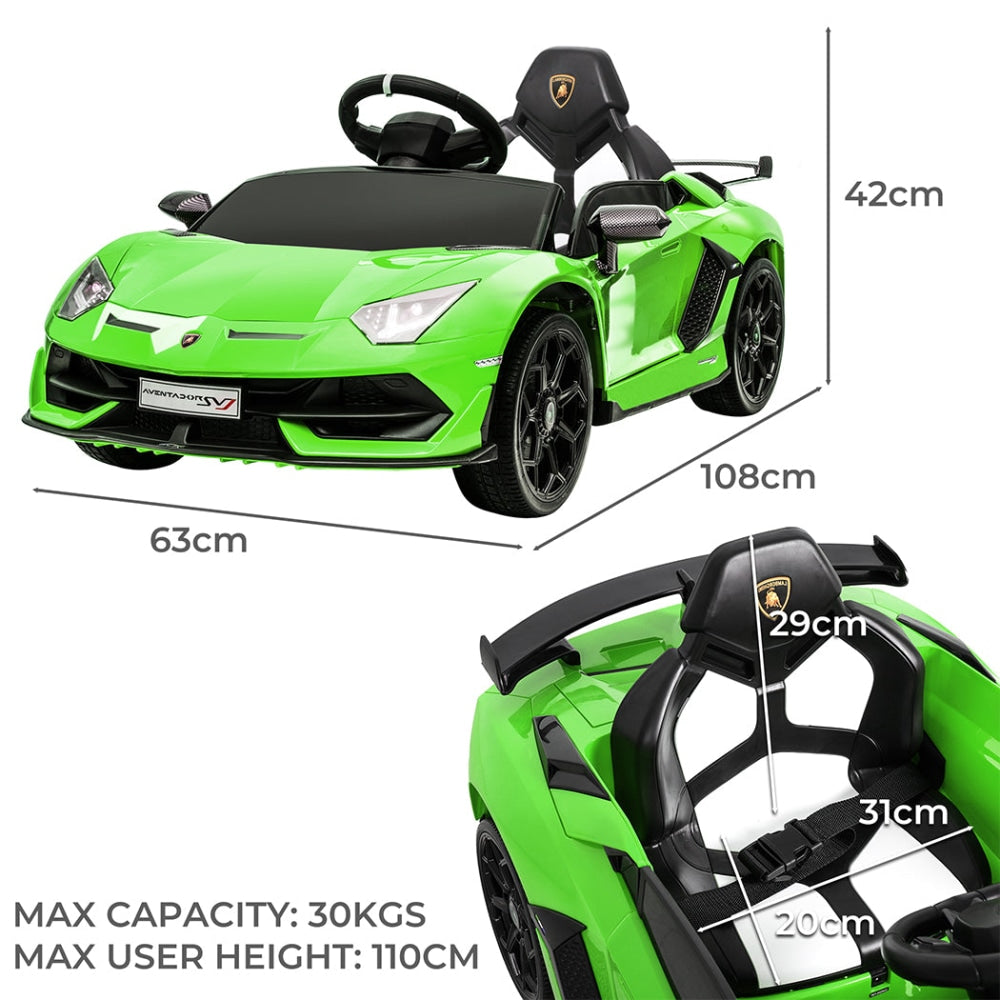 Kids Ride On Car Lamborghini SVJ Licensed Electric Dual Motor Toy Remote Control Fast shipping sale