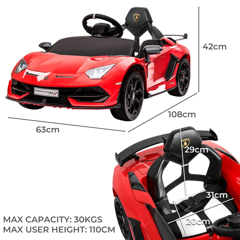 Kids Ride On Car Lamborghini SVJ Licensed Electric Dual Motor Toy Remote Control Fast shipping sale