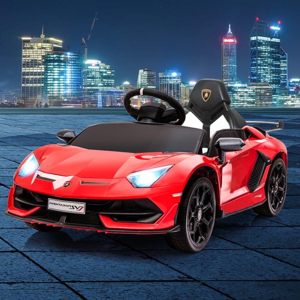 Kids Ride On Car Lamborghini SVJ Licensed Electric Dual Motor Toy Remote Control Fast shipping sale