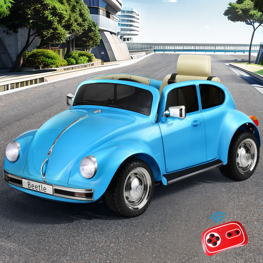 Kids Ride On Car Licensed Volkswagen Beetle Electric Toys Horn Remote 6V Blue Fast shipping sale