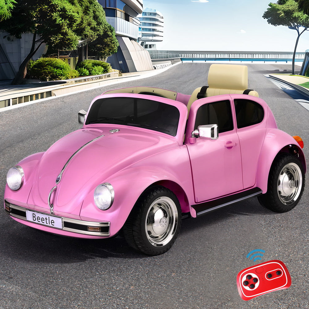 Kids Ride On Car Licensed Volkswagen Beetle Electric Toys Horn Remote 6V Pink Fast shipping sale