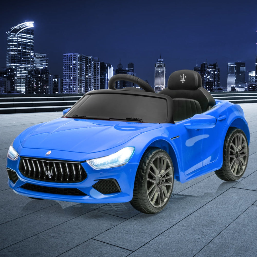 Kids Ride On Car Maserati Licensed Electric Dual Motor Toy Remote Control Blue Fast shipping sale