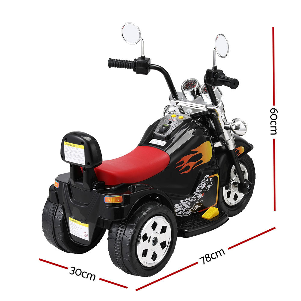 Kids Ride On Car Motorcycle Motorbike Electric Toys Horn Music 6V Black Fast shipping sale