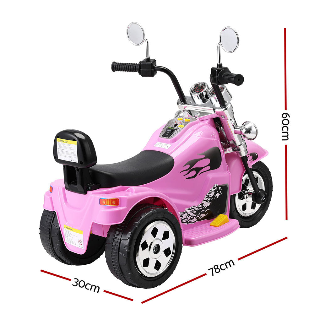 Kids Ride On Car Motorcycle Motorbike Electric Toys Horn Music 6V Pink Fast shipping sale