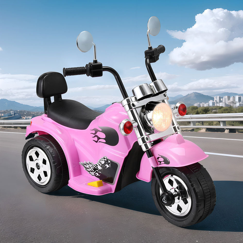 Kids Ride On Car Motorcycle Motorbike Electric Toys Horn Music 6V Pink Fast shipping sale