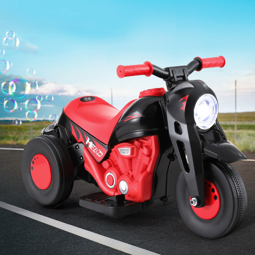 Kids Ride On Car Motorcycle Motorbike with Bubble Maker Electric Toy 6V Red Fast shipping sale