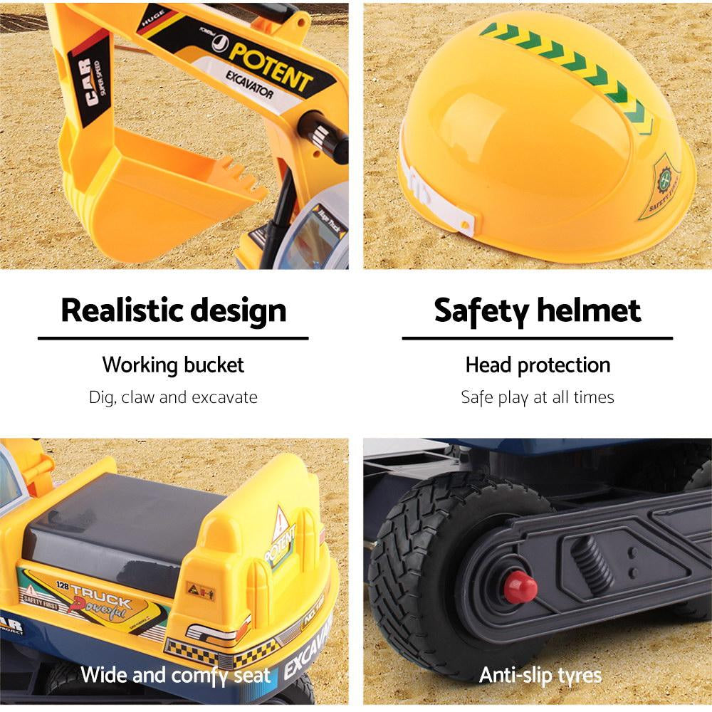 Kids Ride On Excavator - Yellow Fast shipping sale